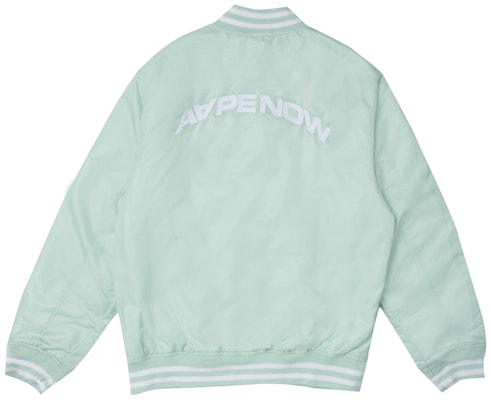 Aape FW23 에이프 페이스 로고 레터 프린트 야구 재킷. AAPJKM7597XXL Lookbook Aape FW23 에이프 페이스 로고 레터 프린트 야구 재킷. AAPJKM7597XXL