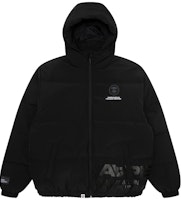Aape FW23 Ape Face Logo Printed Puffer Jacket Hooded Long Sleeve Casual Coat AAPDNM7594XXL Aape FW23 Ape Face Logo Printed Puffer Jacket Hooded Long Sleeve Casual Coat AAPDNM7594XXL