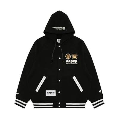 AAPE FW23 Fleece Lined Loose Fit Hoodie Jacket. AAPSWMA345XXL