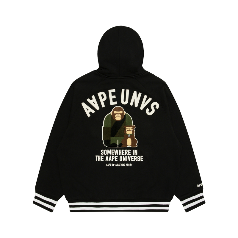 Lookbook AAPE FW23 플리스 안감 루즈핏 후디 재킷. AAPSWMA345XXL