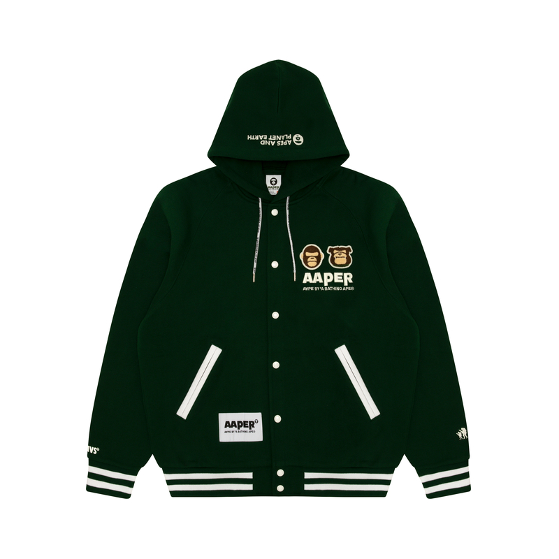 Details for AAPE FW23 플리스 안감 루즈핏 후디 재킷. AAPSWMA345XXL