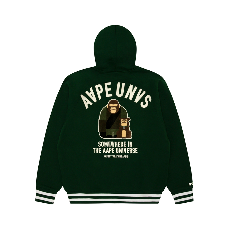 Sizing AAPE FW23 플리스 안감 루즈핏 후디 재킷. AAPSWMA345XXL