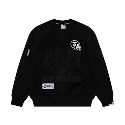 Aape FW23 Loose Fit Embroidered Crewneck Pullover Sweatshirt. AAPSWMA347XXL