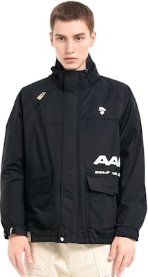 Aape FW23 루즈핏 후디 재킷 - 원숭이 얼굴과 레터 프린트. AAPJKM7624XXL Shop Aape FW23 루즈핏 후디 재킷 - 원숭이 얼굴과 레터 프린트. AAPJKM7624XXL