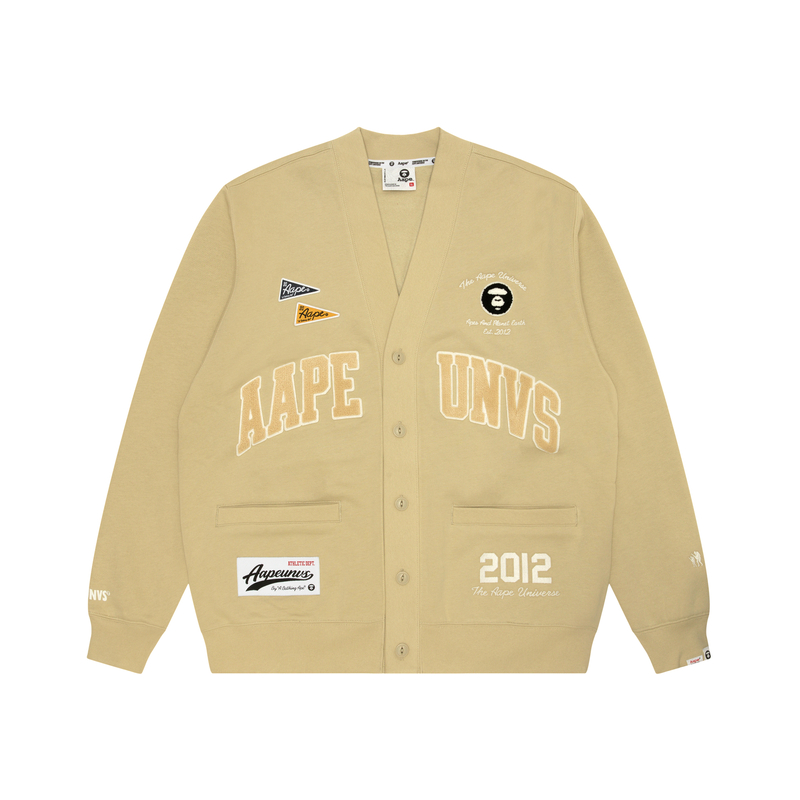 Aape FW23  Loose Knit Cardigan V-Neck Badge Long Sleeve Sweater. AAPSWMA368XXL 圖 4