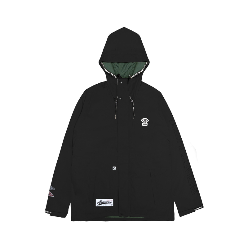 Order Aape FW23 릴랙스 핏 후드 퍼퍼 재킷 에이프 페이스 배지. AAPDNM7627XXL