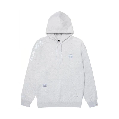 AAPE FW23 Ape Badge Logo Print White Sweatshirt AAPSWMA309XAL