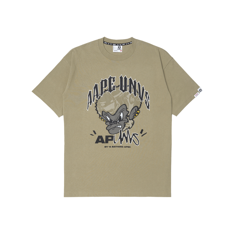 AAPE FW23 Ape Face Logo Graphic Casual T-Shirt AAPTEM1387XXL