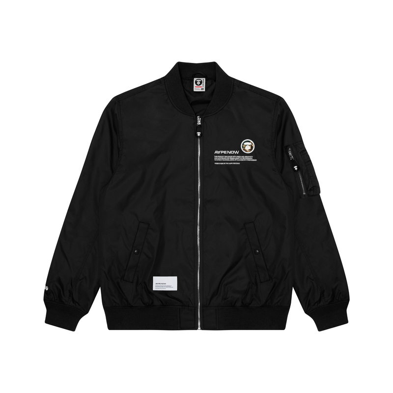 Aape FW23 Ape Face Logo Printed Casual Zip-Up Jacket . AAPLJM7600XXL