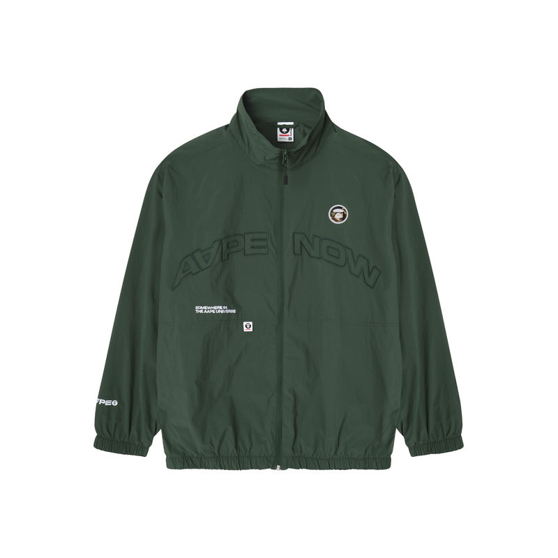 Shop AAPE FW23 Ape Face Patch Embroidered Casual Zip-Up Jacket AAPLJM7601XXL