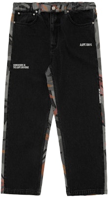 Aape FW23 에이프 페이스 패치워크 카모 루즈핏 데님 진 남성용 AAPJNMA609XXL Buy Aape FW23 에이프 페이스 패치워크 카모 루즈핏 데님 진 남성용 AAPJNMA609XXL