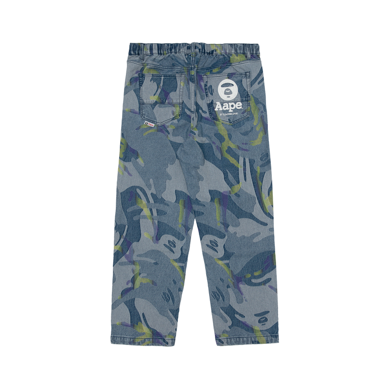 Purchase Aape FW23 에이프 페이스 패치워크 카모 루즈핏 데님 진 남성용 AAPJNMA609XXL