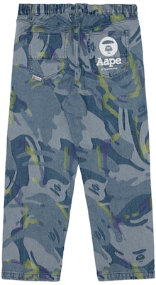 Aape FW23 에이프 페이스 패치워크 카모 루즈핏 데님 진 남성용 AAPJNMA609XXL Purchase Aape FW23 에이프 페이스 패치워크 카모 루즈핏 데님 진 남성용 AAPJNMA609XXL