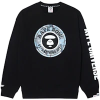 AAPE FW23 Ape Logo Graphic Loose-Fit Crewneck Long-Sleeve Sweatshirt Men AAPSWMA322XXL AAPE FW23 Ape Logo Graphic Loose-Fit Crewneck Long-Sleeve Sweatshirt Men AAPSWMA322XXL