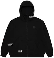AAPE FW23 Ape Logo Print Zip Hoodie Black Loose Fit AAPSWMA365XXL AAPE FW23 Ape Logo Print Zip Hoodie Black Loose Fit AAPSWMA365XXL