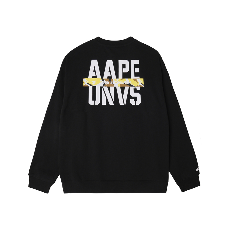 AAPE FW23 Camo Ape Logo Print Oversized Crewneck Sweatshirt - AAPSWMA323XXL