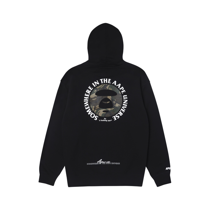 AAPE FW23 Camo Print Ape Logo Hoodie AAPSWMA327XXL