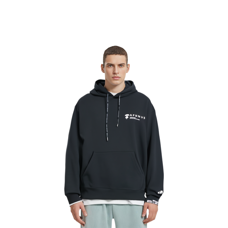 Shop AAPE FW23 Camo Print Ape Logo Hoodie AAPSWMA327XXL