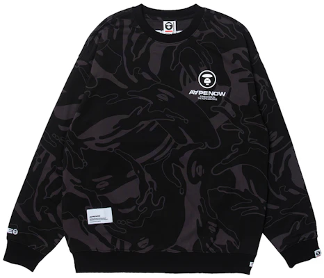 AAPE FW23 Crewneck Sweatshirt Ape Logo Camo Letter Embroidery AAPSWMA305XXL Order AAPE FW23 Crewneck Sweatshirt Ape Logo Camo Letter Embroidery AAPSWMA305XXL