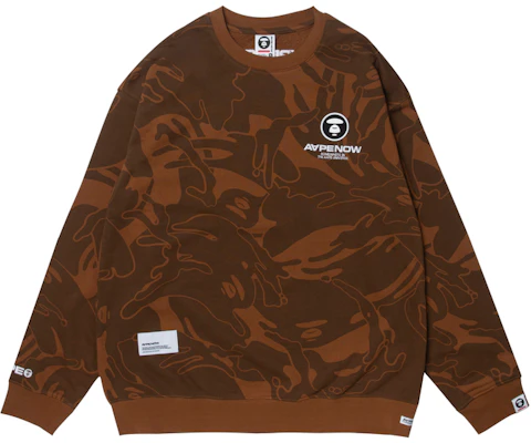 AAPE FW23 Crewneck Sweatshirt Ape Logo Camo Letter Embroidery AAPSWMA305XXL Shop AAPE FW23 Crewneck Sweatshirt Ape Logo Camo Letter Embroidery AAPSWMA305XXL