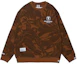 Shop AAPE FW23 Crewneck Sweatshirt Ape Logo Camo Letter Embroidery AAPSWMA305XXL