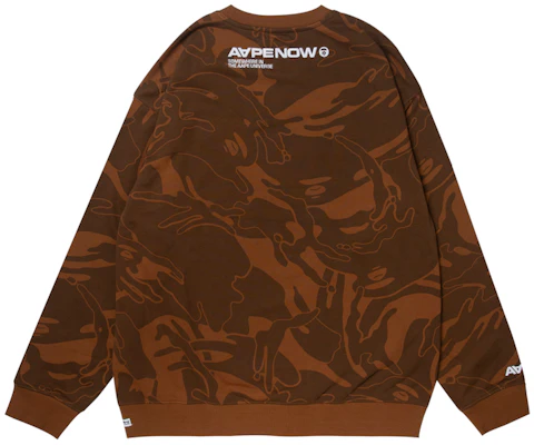 AAPE FW23 Crewneck Sweatshirt Ape Logo Camo Letter Embroidery AAPSWMA305XXL Purchase AAPE FW23 Crewneck Sweatshirt Ape Logo Camo Letter Embroidery AAPSWMA305XXL