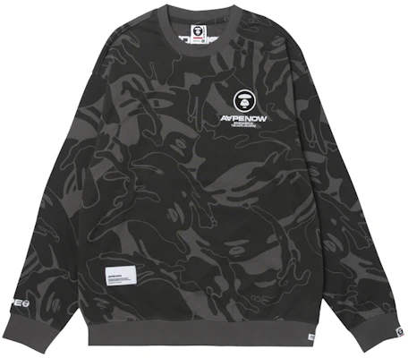 AAPE FW23 Crewneck Sweatshirt Ape Logo Camo Letter Embroidery AAPSWMA305XXL Details for AAPE FW23 Crewneck Sweatshirt Ape Logo Camo Letter Embroidery AAPSWMA305XXL