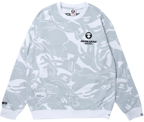 AAPE FW23 Crewneck Sweatshirt Ape Logo Camo Letter Embroidery AAPSWMA305XXL Cheap AAPE FW23 Crewneck Sweatshirt Ape Logo Camo Letter Embroidery AAPSWMA305XXL