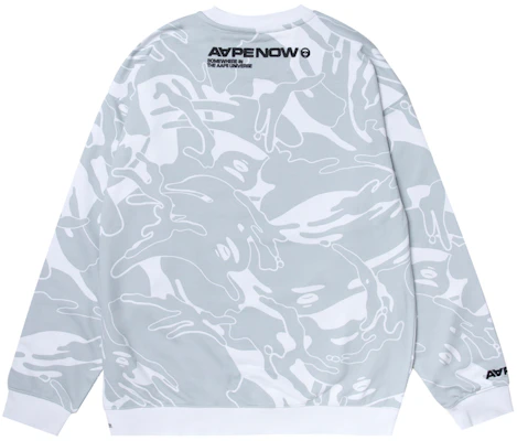 AAPE FW23 Crewneck Sweatshirt Ape Logo Camo Letter Embroidery AAPSWMA305XXL 1