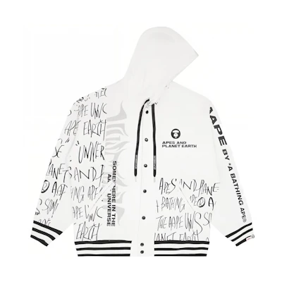 AAPE FW23 Hoodie with Letter Print and Patchwork Design AAPSWM3826XXH-1