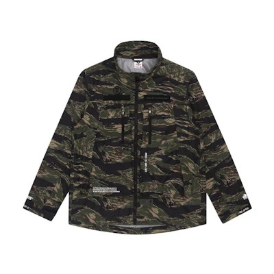 Aape FW23 Letter Print Camo Windproof Jacket Brown AAPLJM7452XAH-1