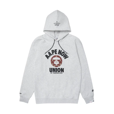 AAPE FW23 Logo Print Hoodie White Casual Sweatshirt AAPSWMA328XAL