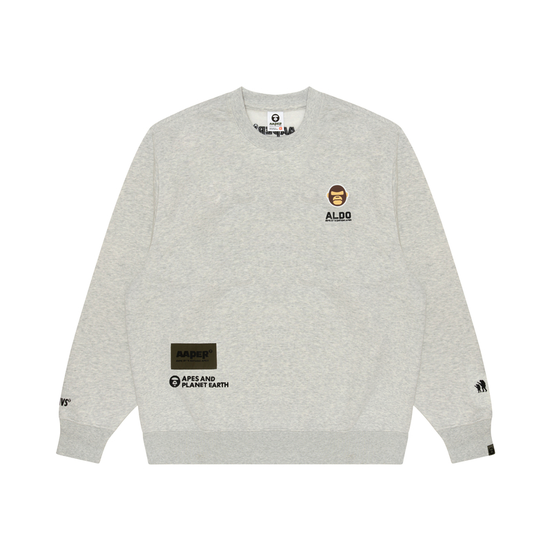 AAPE FW23 Loose-Fit Logo Crewneck Sweatshirt White AAPSWMA342XAL