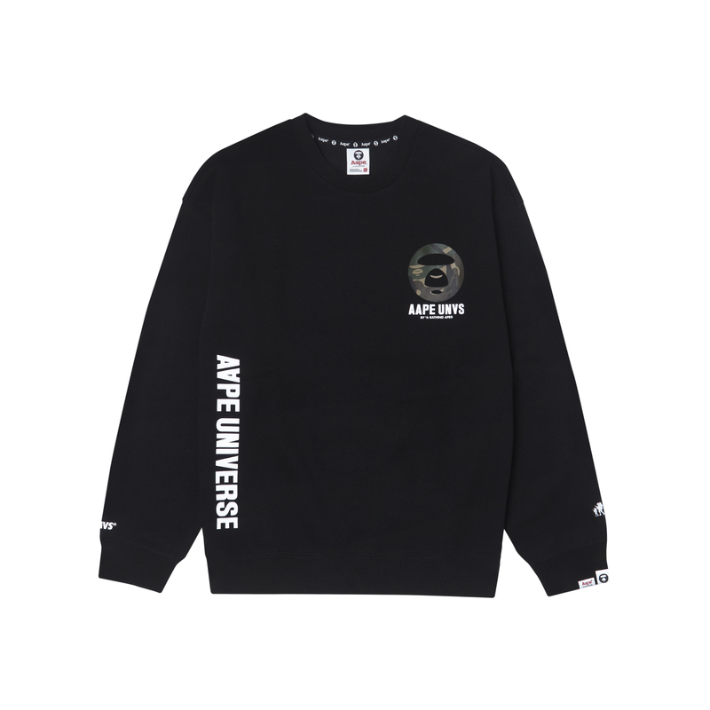 Lookbook AAPE FW23 Loose Fit Crewneck Sweatshirt with Ape Logo and Letter Print AAPSWMA324XXL