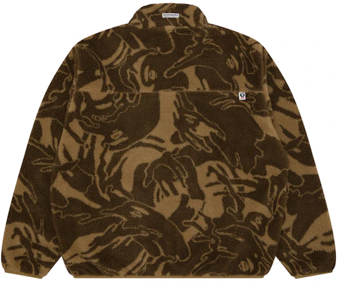 AAPE FW23 寬鬆迷彩立領猿人徽章抓毛衫 AAPSWMA316XXL Sizing AAPE FW23 寬鬆迷彩立領猿人徽章抓毛衫 AAPSWMA316XXL