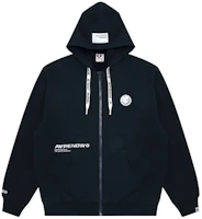 AAPE FW23 Navy Blue Ape Logo Lettering Oversized Hoodie for Men AAPSWMA396XXL AAPE FW23 Navy Blue Ape Logo Lettering Oversized Hoodie for Men AAPSWMA396XXL