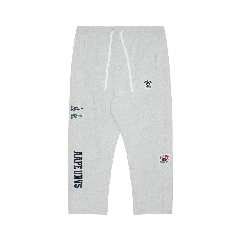 Aape FW23 Side-Snap Casual Pants Ape Logo  White. AAPPTMA657XAL