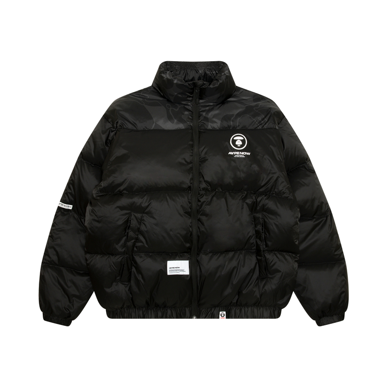 Order Aape FW24 배지 베이직 롱슬리브 패딩 재킷 - 스타일리시하고 편안한 디자인. AAPDNM7595XXN