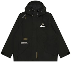 Aape FW24 Black Solid Hoodie Jacket with Logo Print. AAPLJM7694XXN Aape FW24 Black Solid Hoodie Jacket with Logo Print. AAPLJM7694XXN