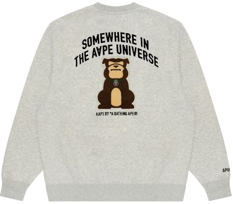 아페 FW24 크루넥 캐주얼 루즈핏 긴팔 스웨트셔츠 그레이 AAPSWMB379XAN Lookbook 아페 FW24 크루넥 캐주얼 루즈핏 긴팔 스웨트셔츠 그레이 AAPSWMB379XAN