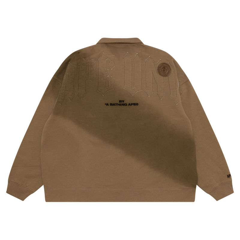 Purchase 에이프 FW24 레터 자수 반집업 캐주얼 스웻셔츠. AAPSWMA354NXL