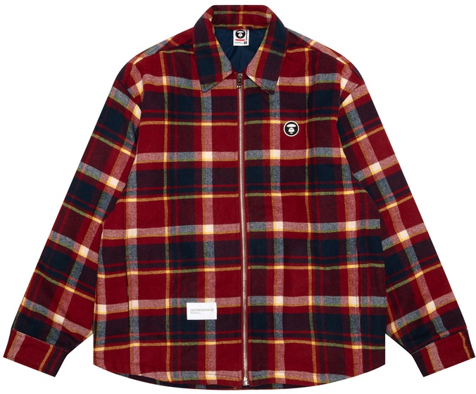 aape-fw-24-plaid-collar-jacket-with-ape-face-badge-aapjkm-7659-xxn