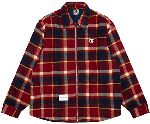 Aape FW24 체크 칼라 재킷 에이프 페이스 배지. AAPJKM7659XXN Buy Aape FW24 체크 칼라 재킷 에이프 페이스 배지. AAPJKM7659XXN