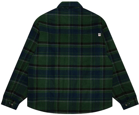 Aape FW24 체크 칼라 재킷 에이프 페이스 배지. AAPJKM7659XXN Cheap Aape FW24 체크 칼라 재킷 에이프 페이스 배지. AAPJKM7659XXN