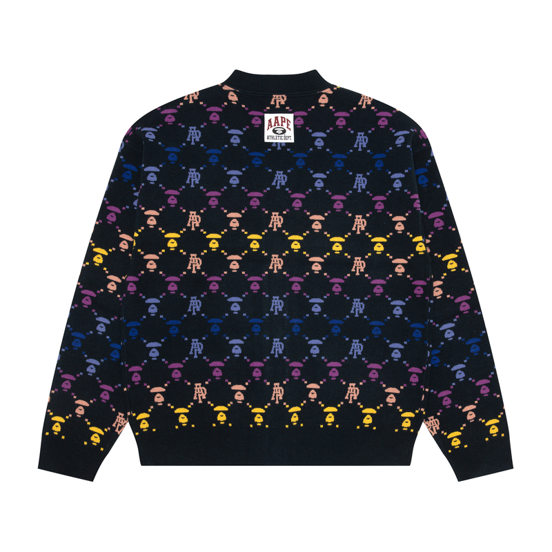 Details for Aape FW24 타이다이 브이넥 니트 스웨터 루즈핏. AAPKNMB374XXN