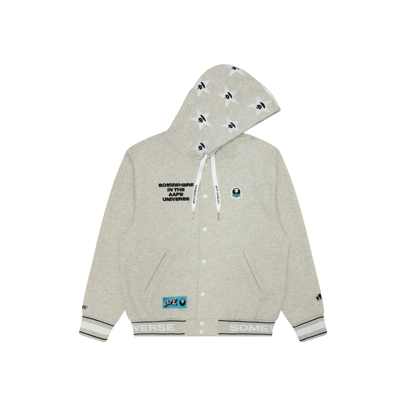 Aape FW24  White Hoodie with Letter Embroidery. AAPSWMB347XAN