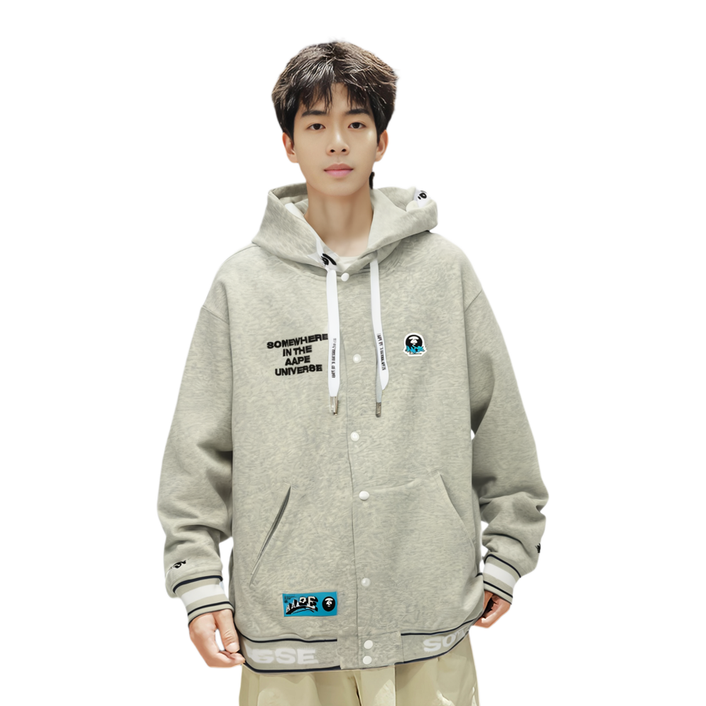 Aape FW24  White Hoodie with Letter Embroidery. AAPSWMB347XAN 圖 4