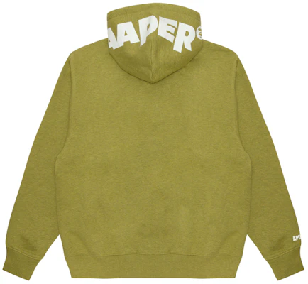 AAPE FW24 Ape Army Logo Graphic Hoodie Yellow Green AAPSWMB378XBN Lookbook AAPE FW24 Ape Army Logo Graphic Hoodie Yellow Green AAPSWMB378XBN