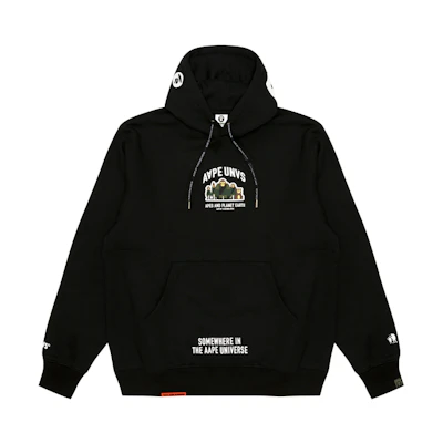 AAPE FW24 Ape Emblem Graphic Pullover Hoodie for Men AAPSWMB378XXN