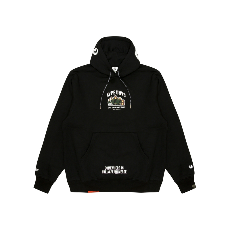 Order AAPE FW24 Ape Emblem Graphic Pullover Hoodie for Men AAPSWMB378XXN